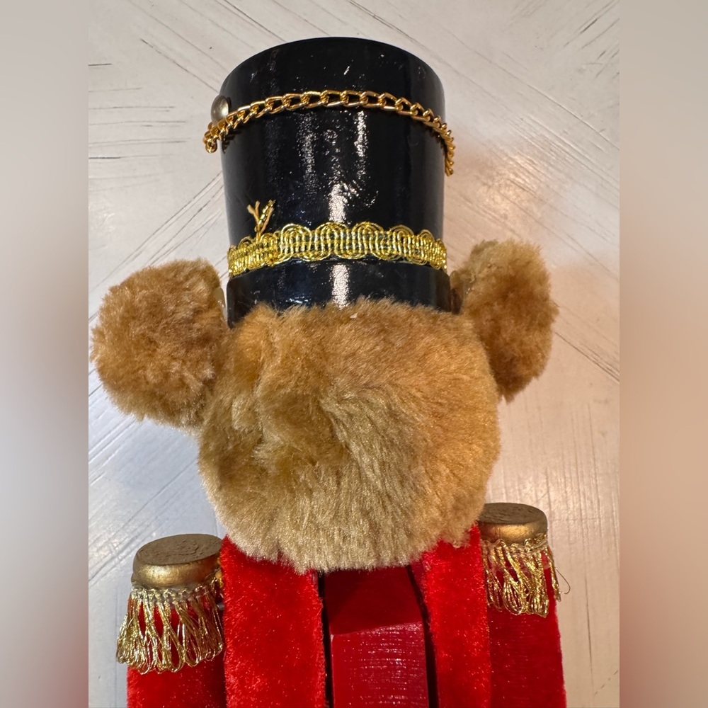 Martha Stewart Holiday 2013 Teddy Bear Nutcracker 14” Wooden Christmas Figurine - Picture 10 of 13